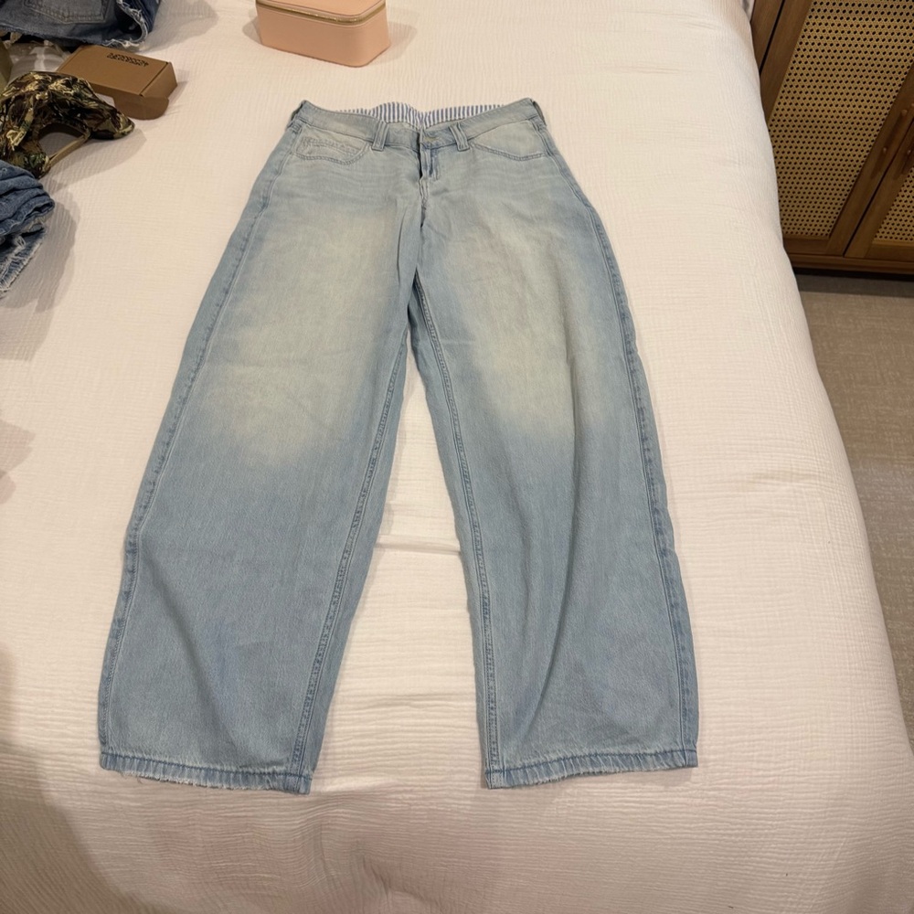 Hollister Light Blue Wide Leg Jeans